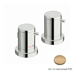 Bain Douche Or Rose Brossé Triverde  2 Sorties - CRISTINA ONDYNA XT14234P