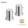 Bain douche sur gorge Or Brossé TRIVERDE 2 sorties - CRISTINA ONDYNA XT14296P