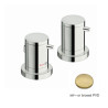 Bain douche sur gorge Or Brossé TRIVERDE 2 sorties - CRISTINA ONDYNA XT14296P