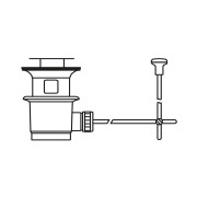 Vidage automatique + Tige Chrome - TRES 913484057