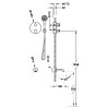 Kit robinet encastré Therm-box à 2 voies pour douche Chrome - TRES 20425006
