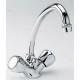 LAVABO ORDO BEC HAUT TETES CERAMIQUE CHROME + VIDAGE - CRISTINA ONDYNA OR11251
