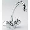 LAVABO ORDO BEC HAUT TETES CERAMIQUE CHROME + VIDAGE - CRISTINA ONDYNA OR11251