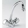 LAVABO ORDO BEC HAUT TETES CERAMIQUE CHROME + VIDAGE - CRISTINA ONDYNA OR11251
