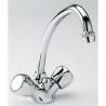 LAVABO ORDO BEC HAUT TETES CERAMIQUE CHROME + VIDAGE - CRISTINA ONDYNA OR11251