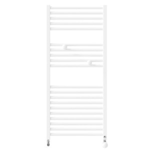 Sèche-serviettes eau chaude raccordement sur les collecteurs 924W RIVA 4 blanc brillant - THERMOR 471604