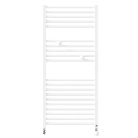 Sèche-serviettes eau chaude raccordement central 924W RIVA 4 blanc brillant - THERMOR 471609