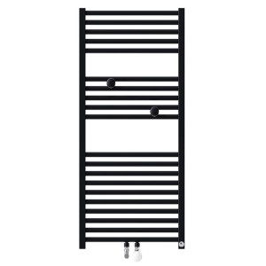 Sèche-serviettes eau chaude raccordement sur les collecteurs 717W RIVA 4 noir carbone - THERMOR 471613