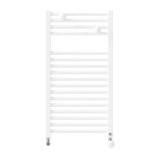 Sèche-serviettes eau chaude étroit raccordement sur les collecteurs 500W RIVA 4 blanc brillant - THERMOR 471606