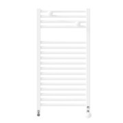 Sèche-serviettes eau chaude étroit raccordement central 500W RIVA 4 blanc brillant - THERMOR 471611