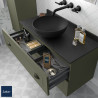 Meuble salle de bain RENOIR 100cm 2 tiroirs Green Forest - Salgar 91315