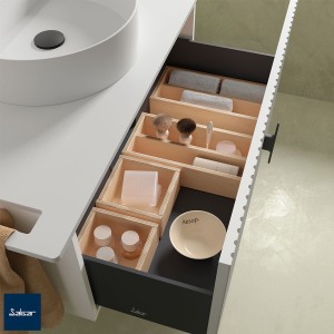 Meuble salle de bain BIBA 100cm 1 tiroir White Cotton - SALGAR 102243