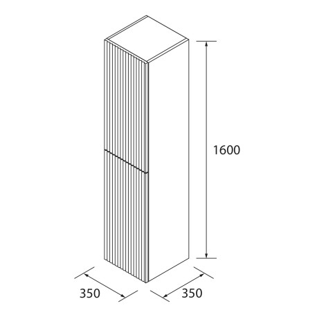 Colonne BIBA 160cm 2 portes Noyer Maya - SALGAR 102252