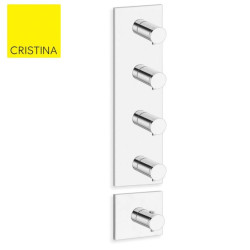 Façade externe laiton TRIVERDE Chrome - CRISTINA ONDYNA XT88451