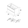 Meuble salle de bain Monterrey 100cm 2 tiroirs Anthracite Mat - SALGAR 96537