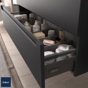 Meuble salle de bain Monterrey 100cm 2 tiroirs Anthracite Mat - SALGAR 96537