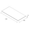 Plan de toilette Solid Surface sans usinage Marbre Blanc- SALGAR 97511