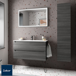 Meuble salle de bain Monterrey 100cm 2 tiroirs Alsace - SALGAR 23448