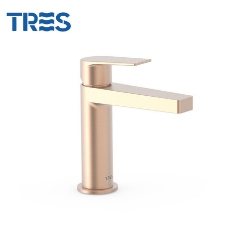 Mitigeur pour lavabo PROJECT TRES Or Rose Mat 24K - TRES 21110301OPM