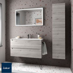 Meuble salle de bain Monterrey 100cm 2 tiroirs Pin Bahía - SALGAR 23937