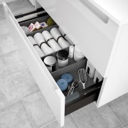 Meuble salle de bain Monterrey 100cm 2 tiroirs Blanc Brillant - SALGAR 26681