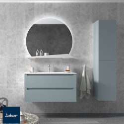 Meuble salle de bain Monterrey 100cm 2 tiroirs Blue Fog - SALGAR 81722 