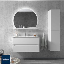 Meuble salle de bain Monterrey 100cm 2 tiroirs White Cotton- SALGAR 81716