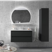 Meuble salle de bain Monterrey 100cm 2 tiroirs  Black Velvet - SALGAR 91041