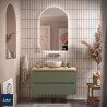 Meuble salle de bain Monterrey 100cm 2 tiroirs Green Forest - SALGAR 96538