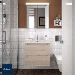 Meuble salle de bain Monterrey 60cm 2 tiroirs Chêne naturel- SALGAR 23930