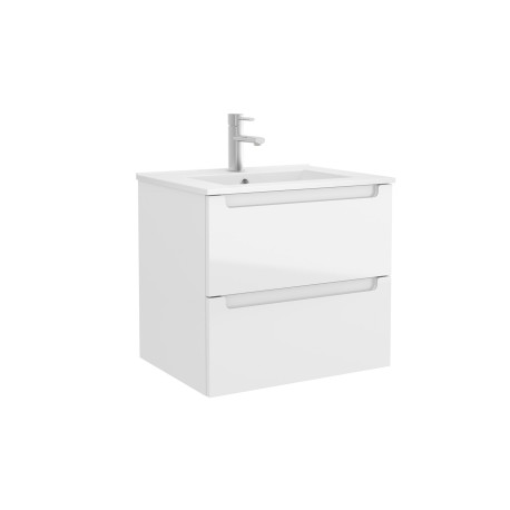 Meuble salle de bain Monterrey 60cm 2 tiroirs Blanc brillant - SALGAR 26675