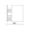 Meuble salle de bain Monterrey 60cm 2 tiroirs Black Velvet - SALGAR 91039