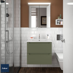 Meuble salle de bain Monterrey 60cm 2 tiroirs Green Forest - SALGAR 96534