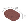 Vasque à poser CARLA pour meuble de salle de bain PORCELAINE CLAY- SALGAR 102280
