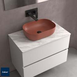 Vasque à poser CARLA pour meuble de salle de bain PORCELAINE CLAY- SALGAR 102280