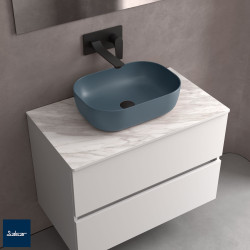 Vasque à poser CARLA pour meuble de salle de bain PORCELAINE DENIM - SALGAR 102282