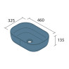 Vasque à poser CARLA pour meuble de salle de bain PORCELAINE DENIM - SALGAR 102282