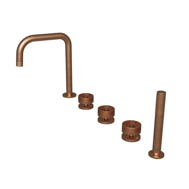 Bain Douche Melangeur Sur Gorge Rota Or Rose Brosse - CRISTINA ONDYNA RT12134P 