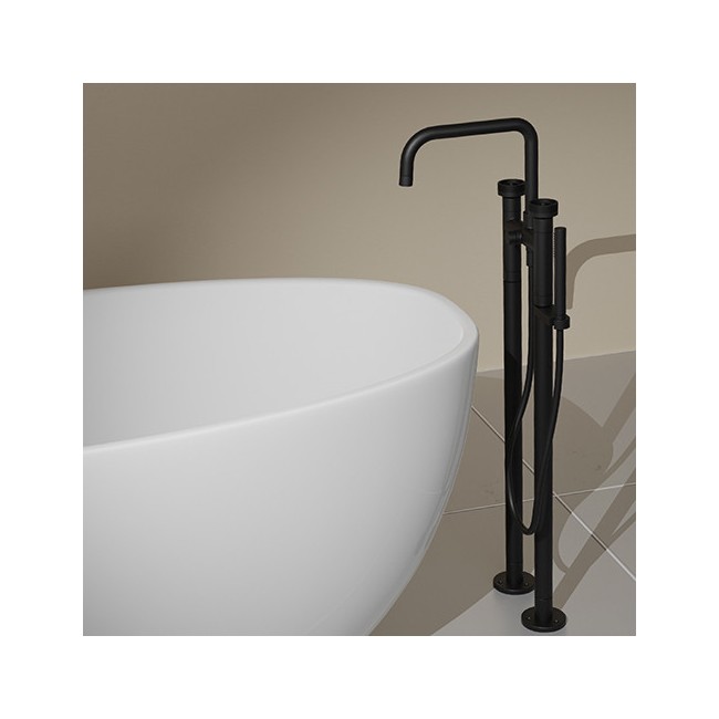 Melangeur Bain Douche Sur Pieds Rota Blackmat - CRISTINA ONDYNA RT10813 