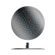 Pomme De Douche Sandwich Inox Ronde 30 Chrome Noir Brosse - CRISTINA ONDYNA PD95375I