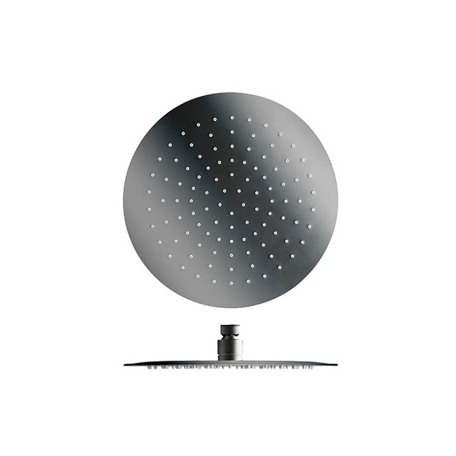 Pomme De Douche Sandwich Inox Ronde 30 Chrome Noir Brosse - CRISTINA ONDYNA PD95375I 