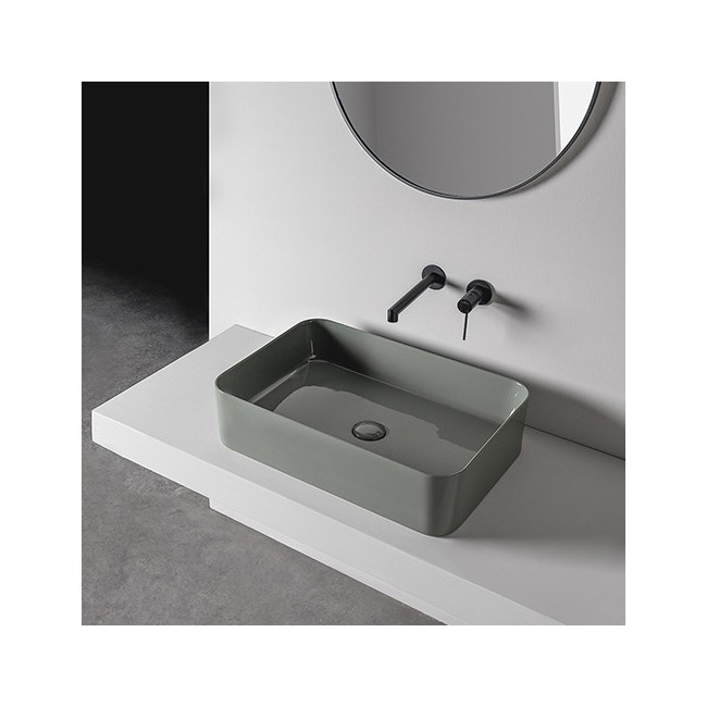 Vasque Ceramique Ciotola Rectangle Bleu Petrole - CRISTINA ONDYNA CI783105 