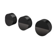 Bain Douche Mural 2 Sorties  Chrome Noir Brosse Inox Pvd - CRISTINA ONDYNA PA16275I 