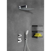 Facade Thermostaique Quadri Plaque Laiton 2 Sorties - CRISTINA ONDYNA XQ77551 