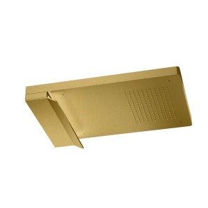 Plafond De Pluie 358X350 Chromotherapie 2 Fonctions Inox Or Brossé - CRISTINA ONDYNA PD33596I