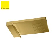Plafond De Pluie 358X350 Chromotherapie 2 Fonctions Inox Or Brossé - CRISTINA ONDYNA PD33596I
