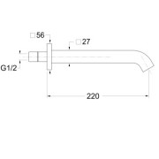 Bec De Remplissage Quadri 22 Cm Or Brosse - CRISTINA ONDYNA PD48596P