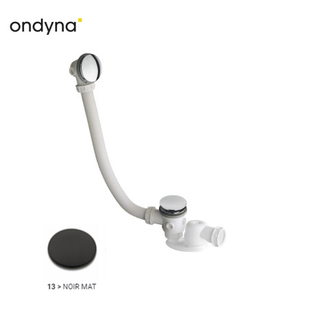 Vidage Baignoire Up and Down Sans Cable 90 Cm avec Siphon Blackmat - CRISTINA ONDYNA VUP0213