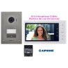Kit portier Vidéo AIPHONE JVS1F - Ecran 7'' - Platine Encastrée - 130441