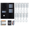 Pack GT audio 10 BP programmé avec platine façade noire satin 200453 - AIPHONE GTBA10EB